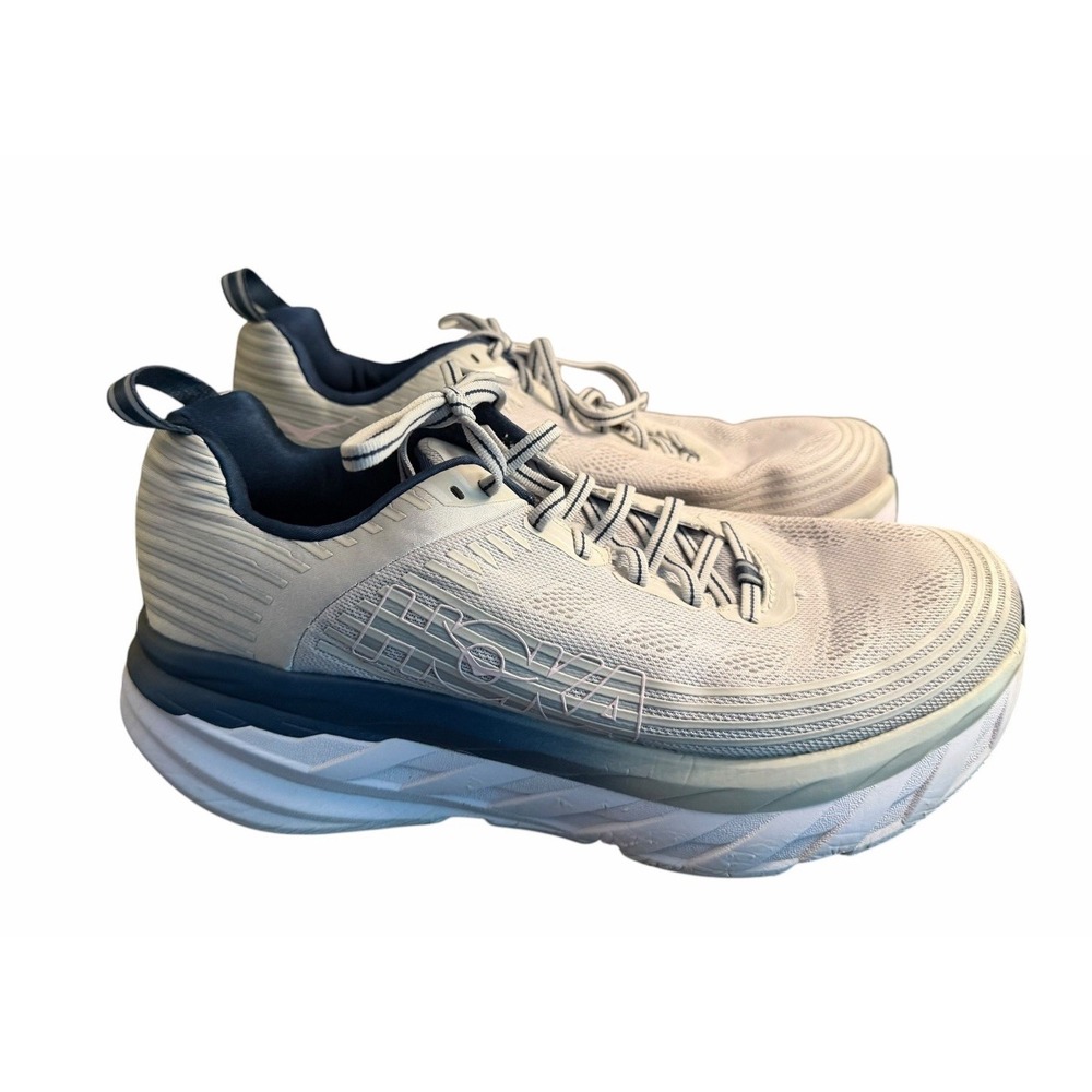 Hoka One One Bondi 6 Running Shoes Lunar Rock Womens Sneakers 10.5 Wide 1019272